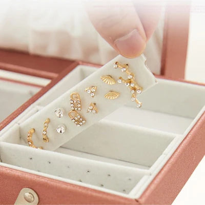 Boîte À Bijoux Avec Multi-Compartiments En Cuir