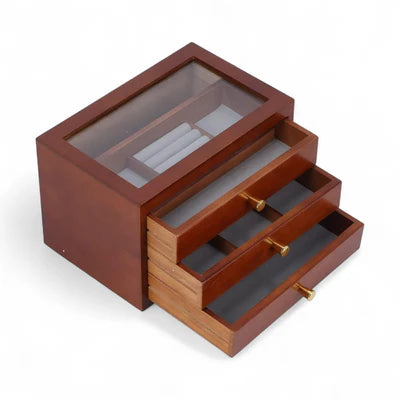 Boîte À Bijoux 3 Tiroir En Bois
