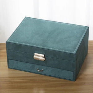 Boîte À Bijoux Velours Vert