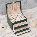 Boîte À Bijoux Portable 2 Tiroirs