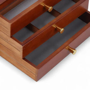 Boîte À Bijoux 3 Tiroir En Bois