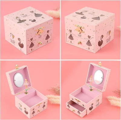 Boîte À Bijoux Musicale Avec Ballerine Et Miroir