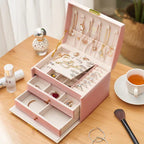 Boîte À Bijoux Portable 2 Tiroirs