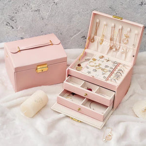 Boîte À Bijoux Portable 2 Tiroirs