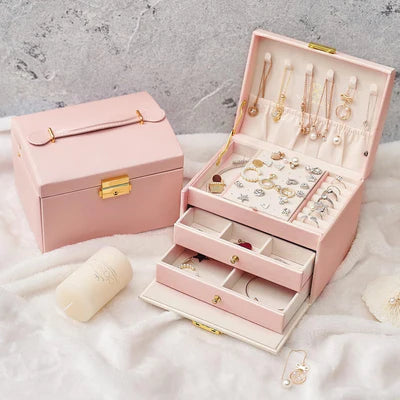 Boîte À Bijoux Portable 2 Tiroirs