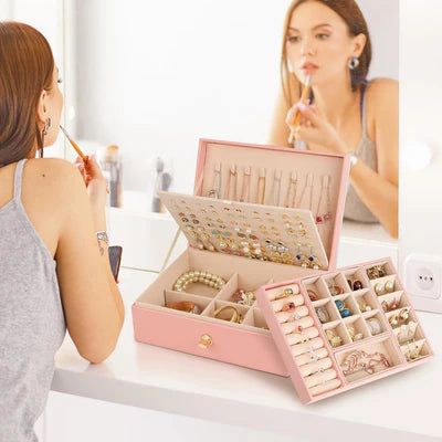 Boîte À Bijoux De Voyage Avec Compartiments