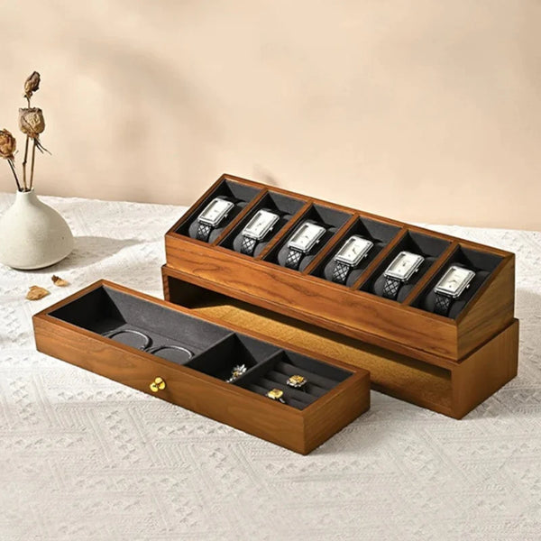 Boîte À Bijoux Et Montres En Bois
