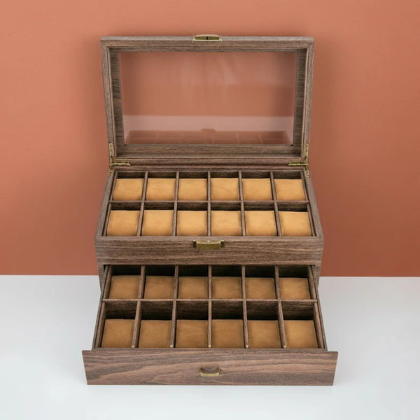 Boîte À Montre En Bois Avec Tiroir