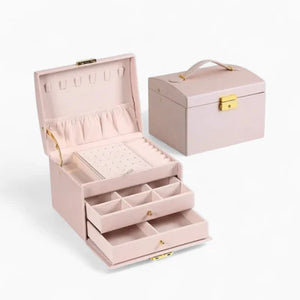 Boîte À Bijoux Portable 2 Tiroirs