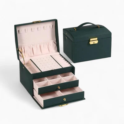 Boîte À Bijoux Portable 2 Tiroirs