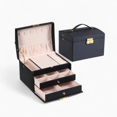 Boîte À Bijoux Portable 2 Tiroirs