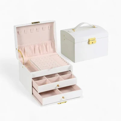 Boîte À Bijoux Portable 2 Tiroirs