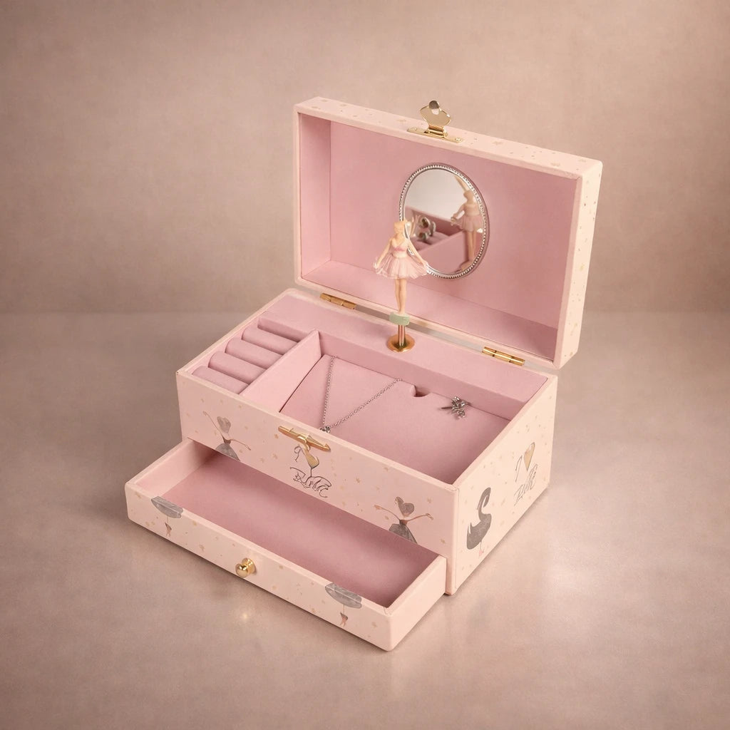 Boîte À Bijoux Musicale Avec Ballerine Et Miroir