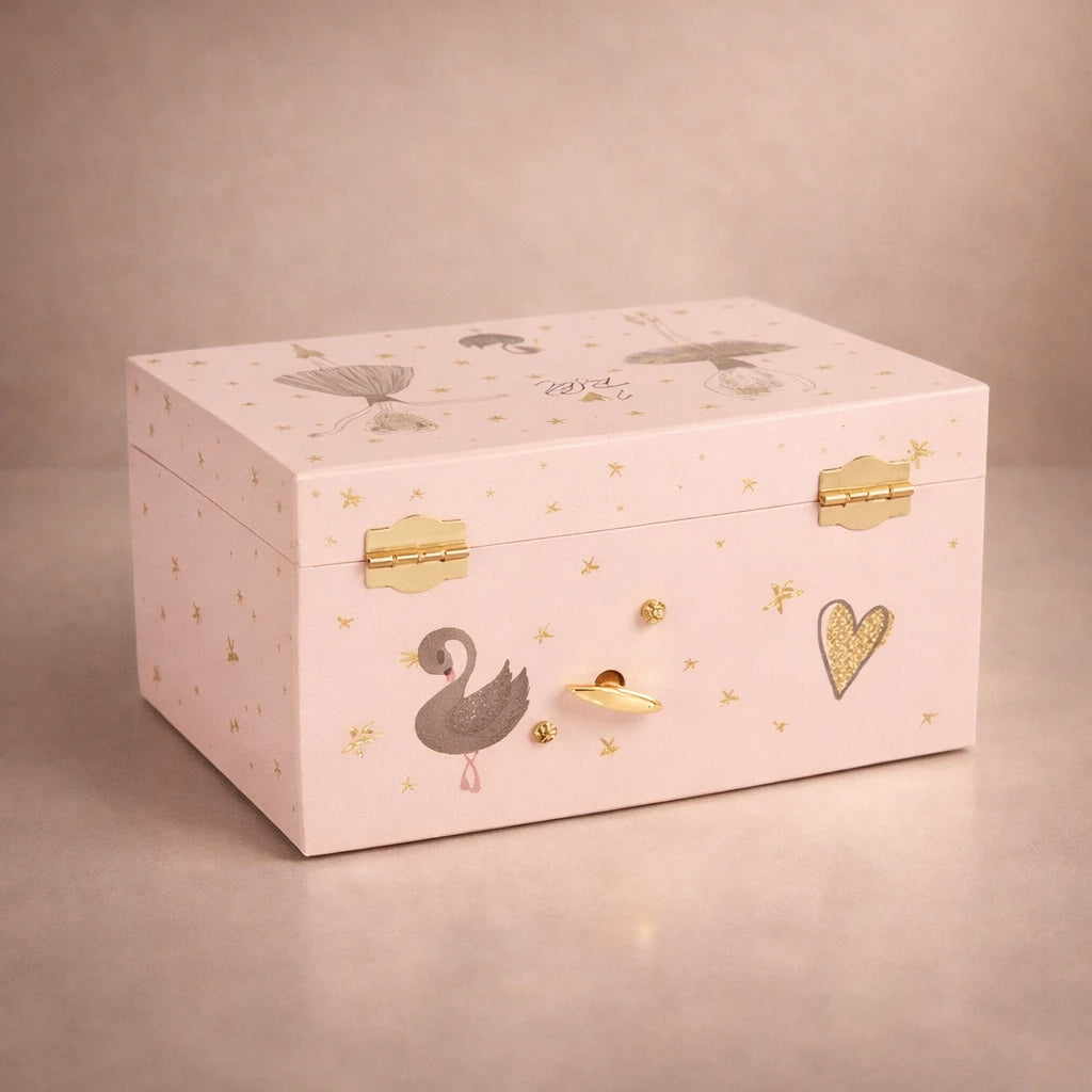 Boîte À Bijoux Musicale Avec Ballerine Et Miroir