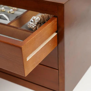 Boîte À Bijoux 3 Tiroir En Bois