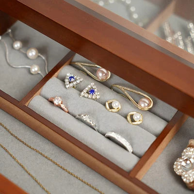 Boîte À Bijoux 3 Tiroir En Bois