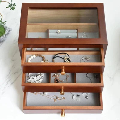 Boîte À Bijoux 3 Tiroir En Bois