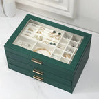 Boîte À Bijoux 2 Tiroirs En Cuir