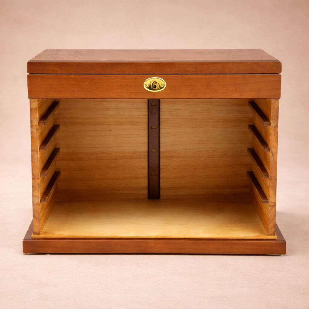 Grande boîte À Bijoux En Bois 6 Tiroirs