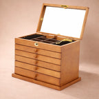 Grande boîte À Bijoux En Bois 6 Tiroirs