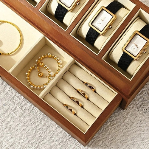 Boîte À Bijoux Et Montres En Bois