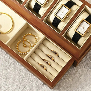 Boîte À Bijoux Et Montres En Bois