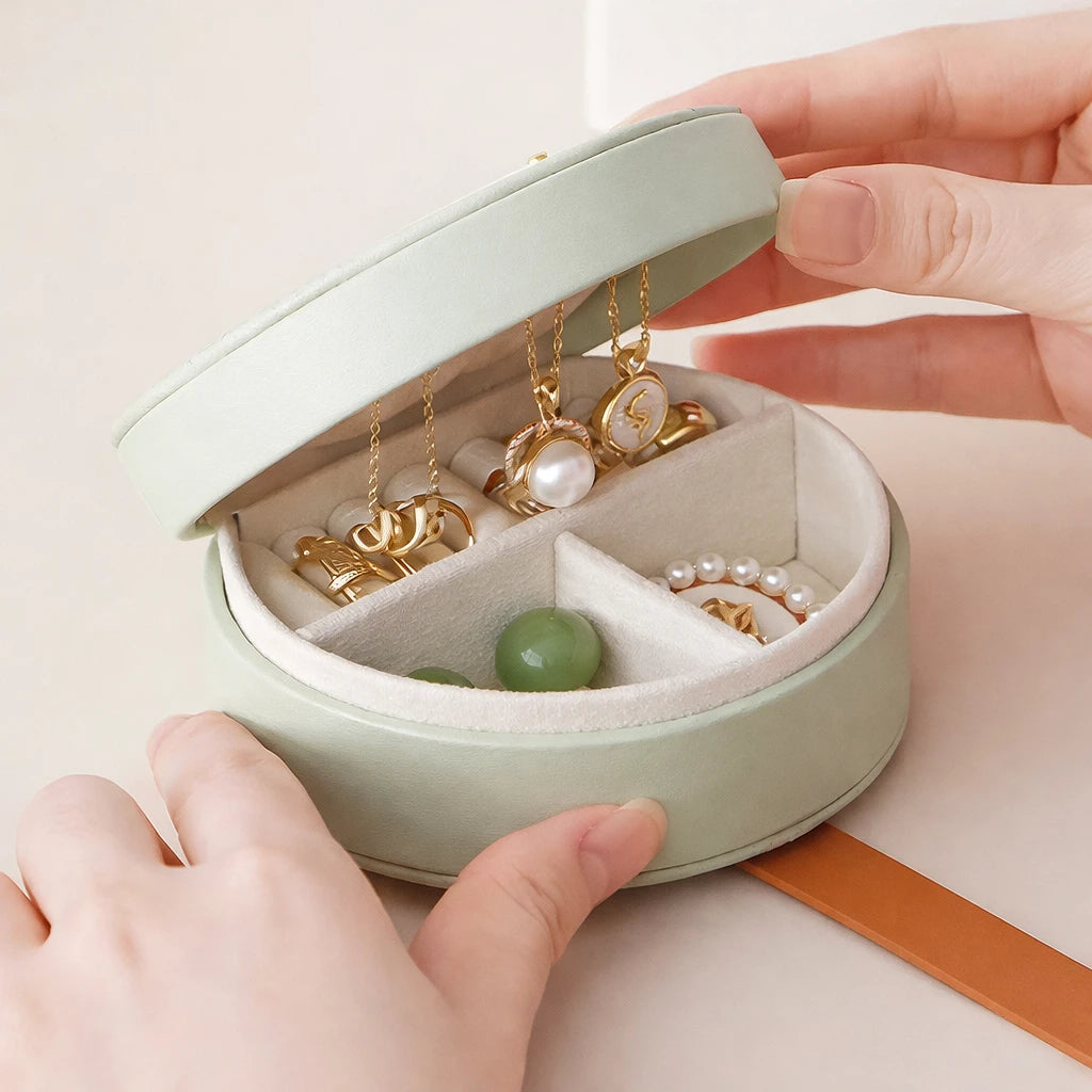 Petite Boîte À Bijoux Voyage Cuir