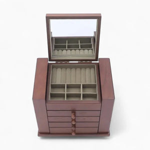 Boîte À Bijoux En Bois Sculpté