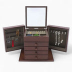 Boîte À Bijoux En Bois Sculpté