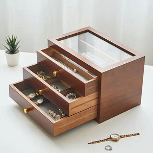 Boîte À Bijoux 3 Tiroir En Bois