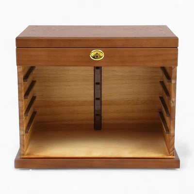 Grande boîte À Bijoux En Bois 6 Tiroirs