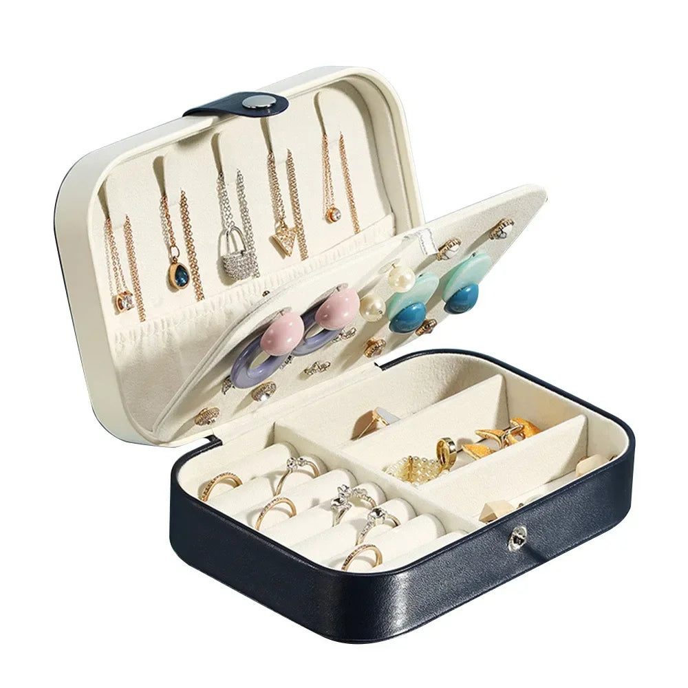 Petite Boîte À Bijoux De Voyage En Cuir