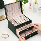 Boîte À Bijoux Portable 2 Tiroirs