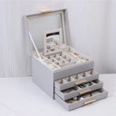 Boîte À Bijoux En Cuir Avec Miroir