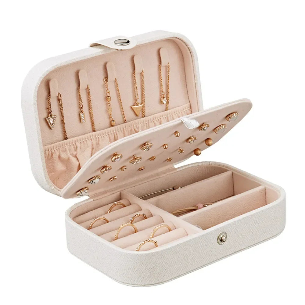 Petite Boîte À Bijoux De Voyage En Cuir
