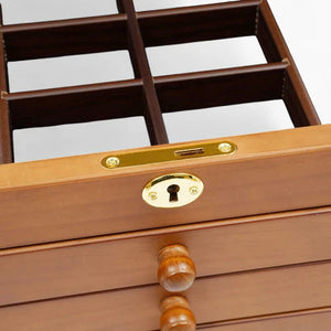 Grande boîte À Bijoux En Bois 6 Tiroirs