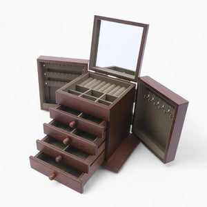 Boîte À Bijoux En Bois Sculpté