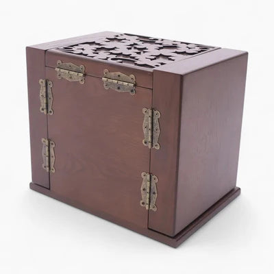 Boîte À Bijoux En Bois Sculpté
