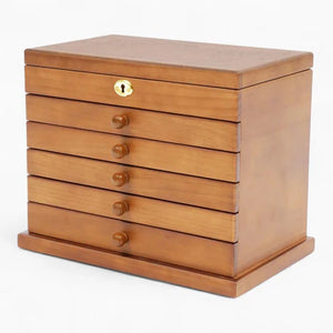 Grande boîte À Bijoux En Bois 6 Tiroirs