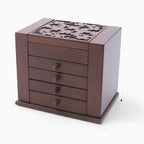 Boîte À Bijoux En Bois Sculpté