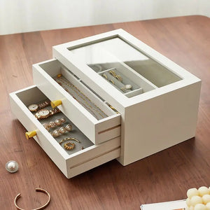 Boîte À Bijoux 3 Tiroir En Bois