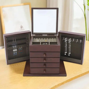 Boîte À Bijoux En Bois Sculpté