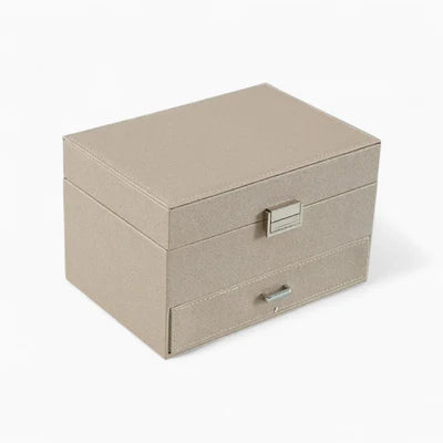 Boîte À Bijoux Avec Multi-Compartiments En Cuir