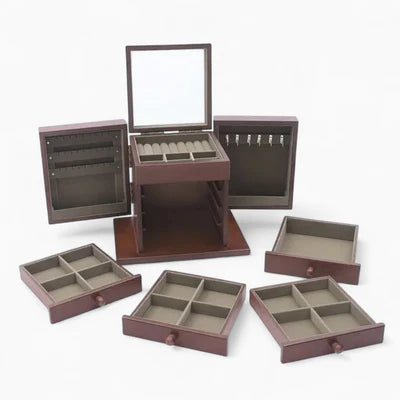 Boîte À Bijoux En Bois Sculpté