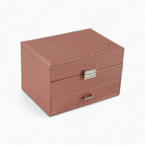 Boîte À Bijoux Avec Multi-Compartiments En Cuir