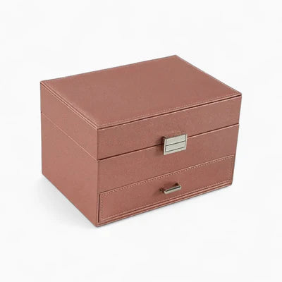 Boîte À Bijoux Avec Multi-Compartiments En Cuir