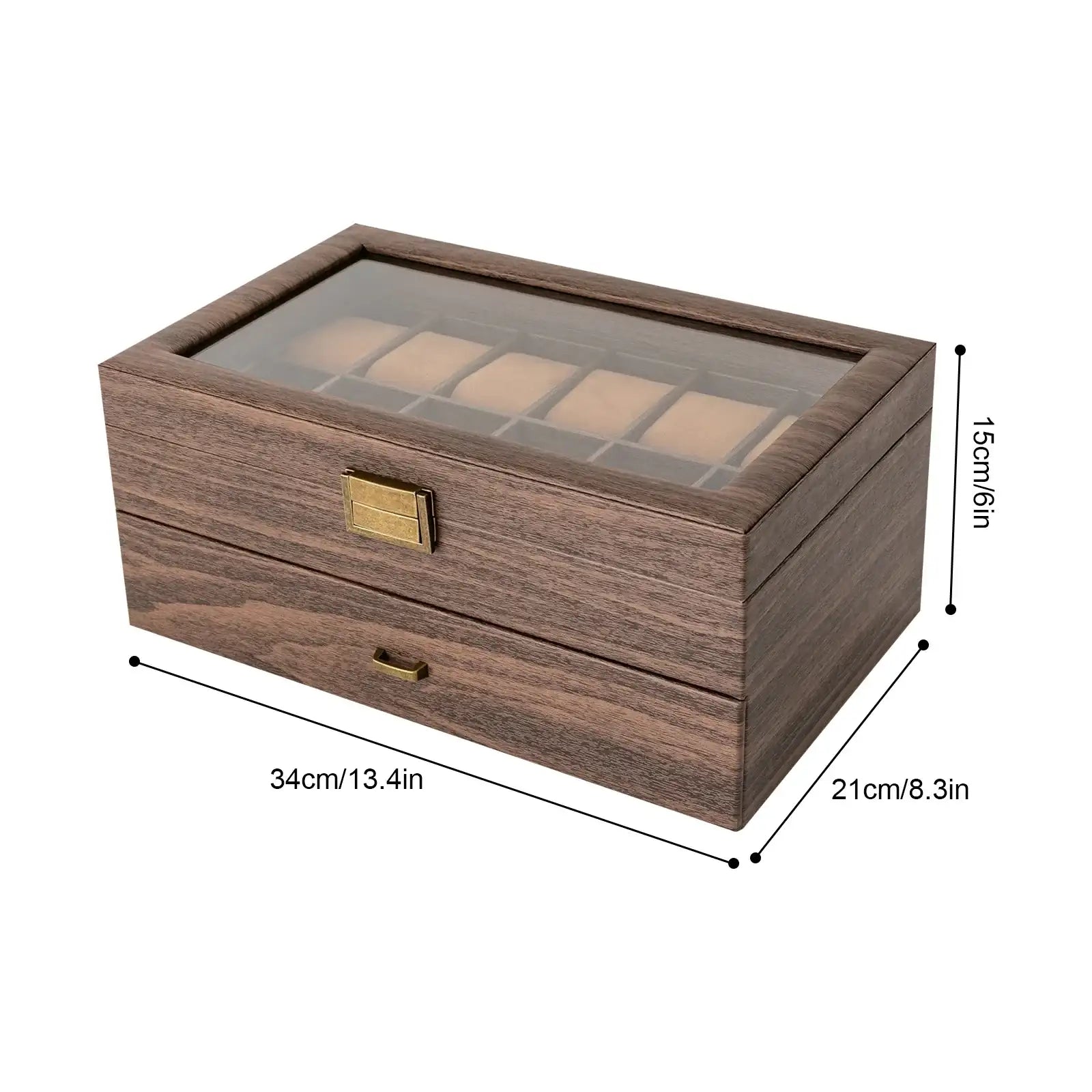 Boîte À Montre En Bois Avec Tiroir
