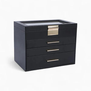 Boîte À Bijoux En Cuir Avec Miroir