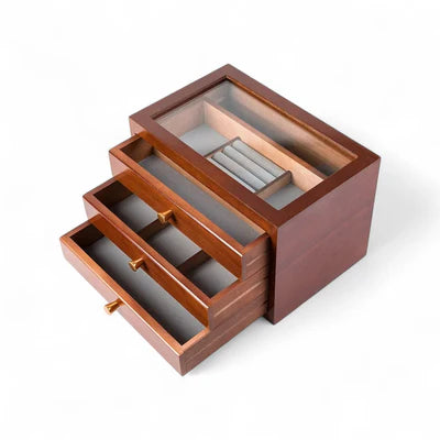 Boîte À Bijoux 3 Tiroir En Bois