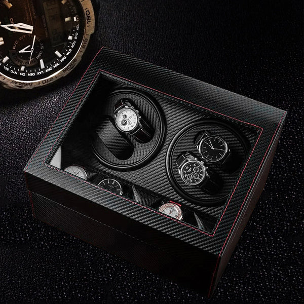 Boîte À Montre Automatique Style Carbone